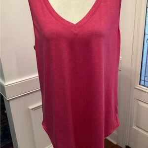 Vibrant Pink V-Neck Tank Top